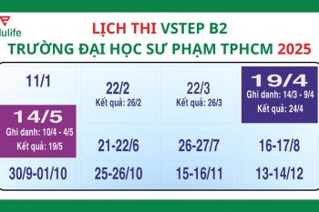Chi tiết lịch thi Vstep Đại học Sư phạm TPHCM 2025